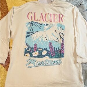 Grayson Threads Cream Crewneck with Pastel Graphic Accents